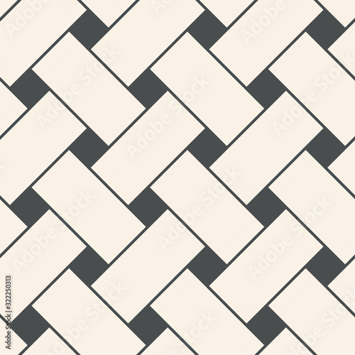 Interwoven at right angles lines. Abstract geometric seamless pattern. Vector.