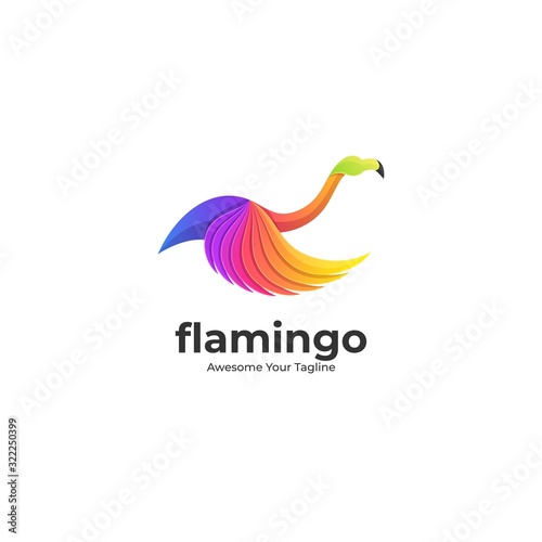 Vector Logo Illustration Flamingo Pose Gradient Colorful Free Download Vector Logo Illustration Flamingo Pose Gradient Colorful - GFXLoad