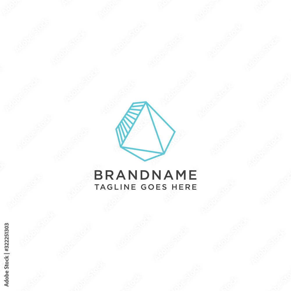 Stone with line style logo design template Stone with line style logo design template