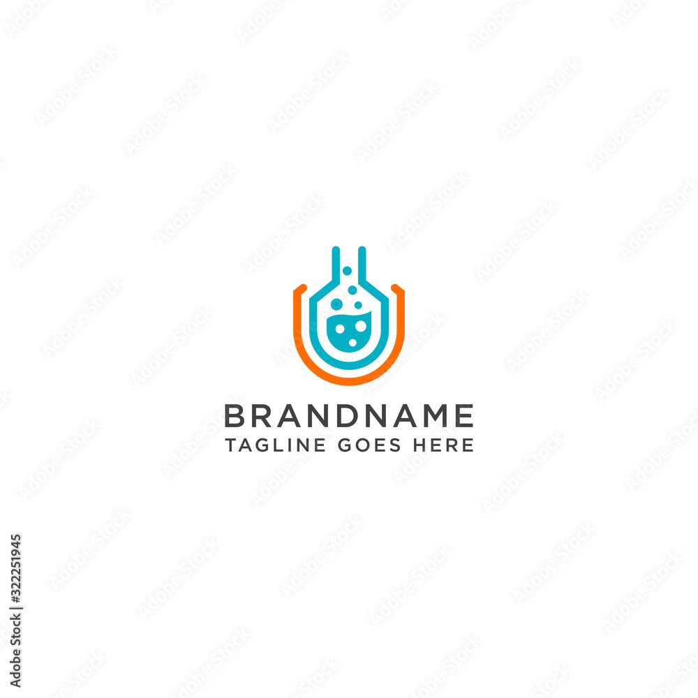 Science Lab logo design template vector illustration