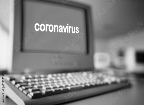 coronavirus word concept  on blurred background