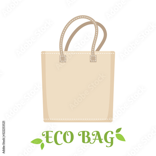 Reusable eco tote bag no plastic concept