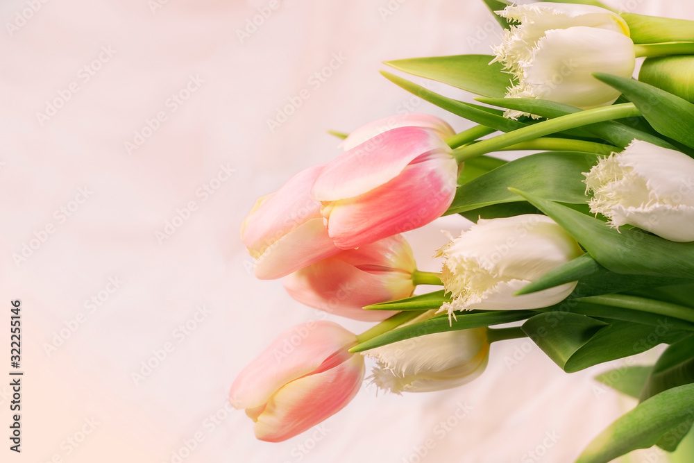 custom made wallpaper toronto digitalairy bouquet of delicate pink and white tulips for congratulations