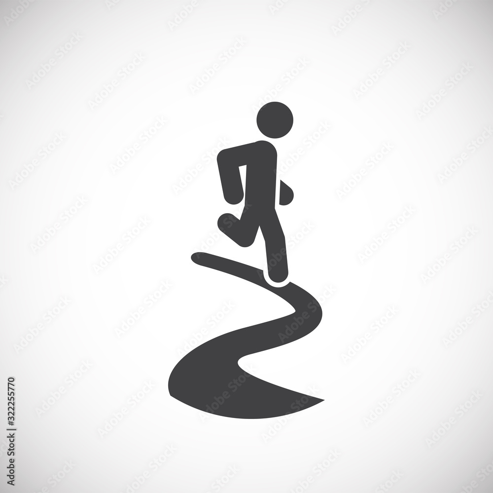 Running related icon on background for graphic and web design. Creative illustration concept symbol for web or mobile app Running related icon on background for graphic and web design. Creative illustration concept symbol for web or mobile app