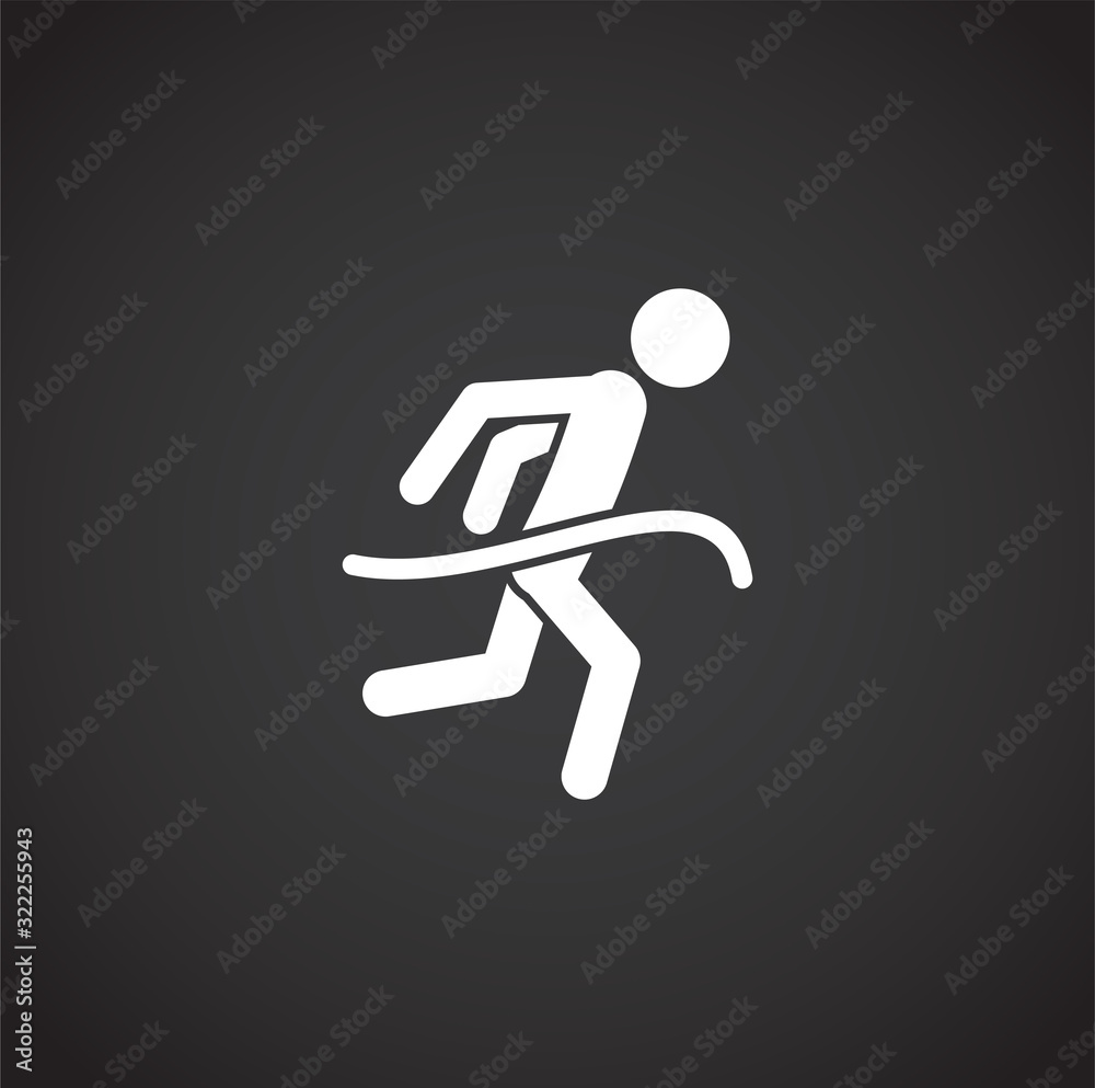 Running related icon on background for graphic and web design. Creative illustration concept symbol for web or mobile app Running related icon on background for graphic and web design. Creative illustration concept symbol for web or mobile app