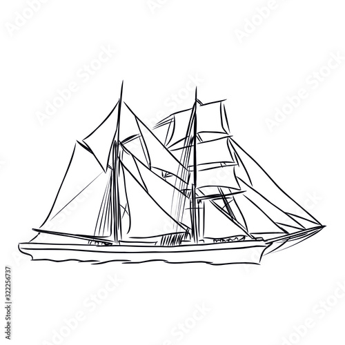 ship isolated on white background