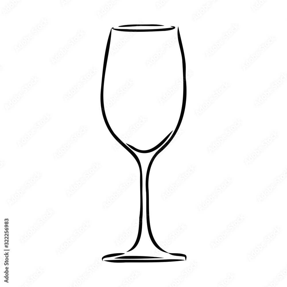 empty wine glass isolated on white background empty wine glass isolated on white background