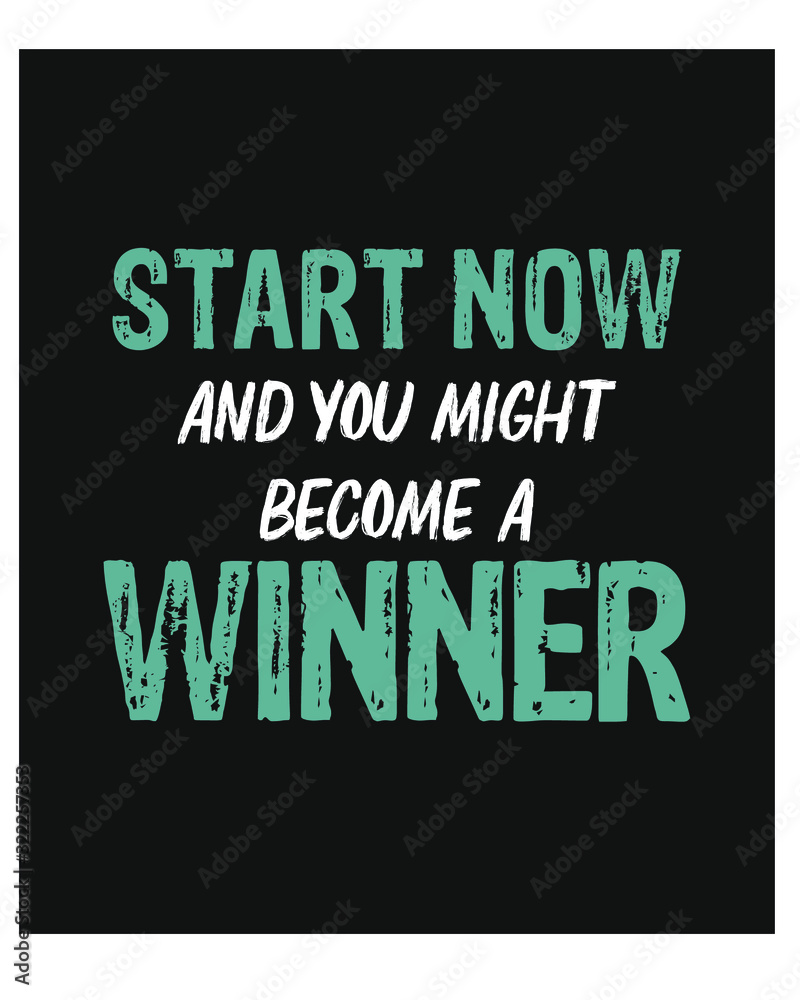 Fototapeta premium Motivational quotes vector design poster 