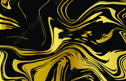 Premium marble line , abstract art deco gradation Amber gold on a black and gold background. card. Poster. elements design for presentation.
