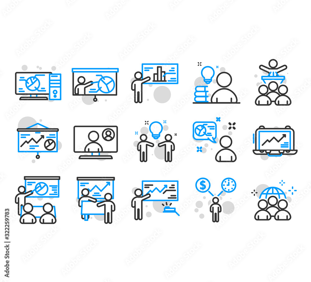 Education line icon set Education line icon set