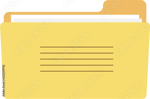 Flat vector image of a document folder