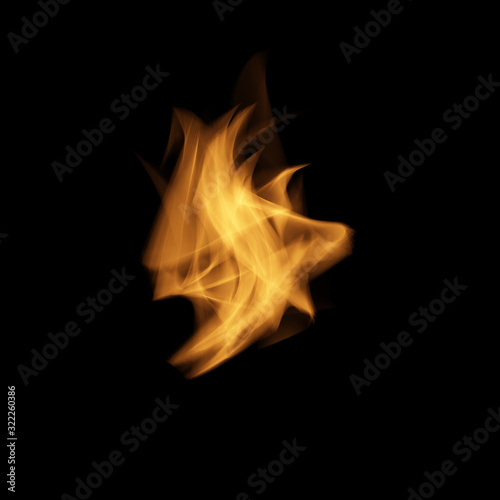 fire on black background