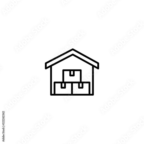warehouse, storehouse icon vector illustration