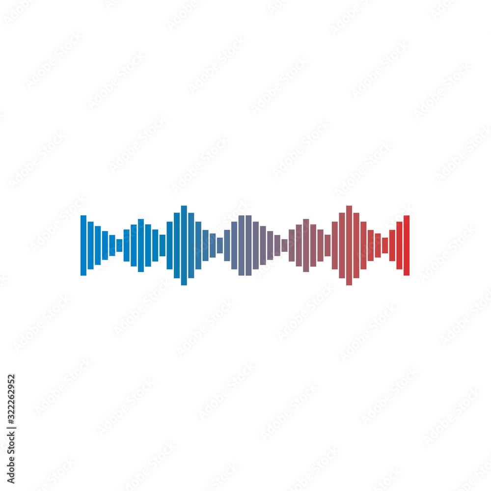 Sound waves vector illustration design template Sound waves vector illustration design template