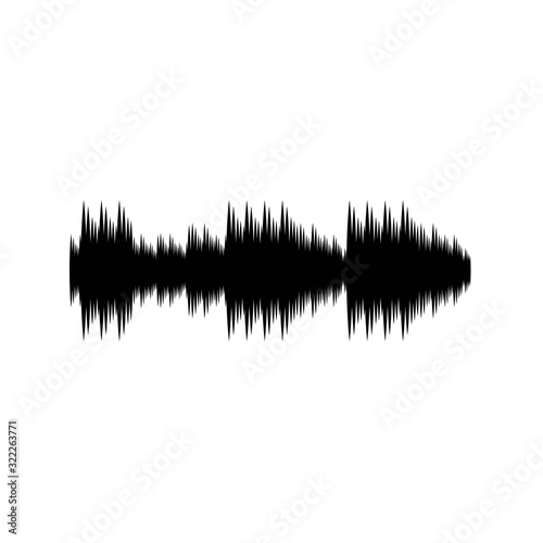 Sound waves vector illustration design template