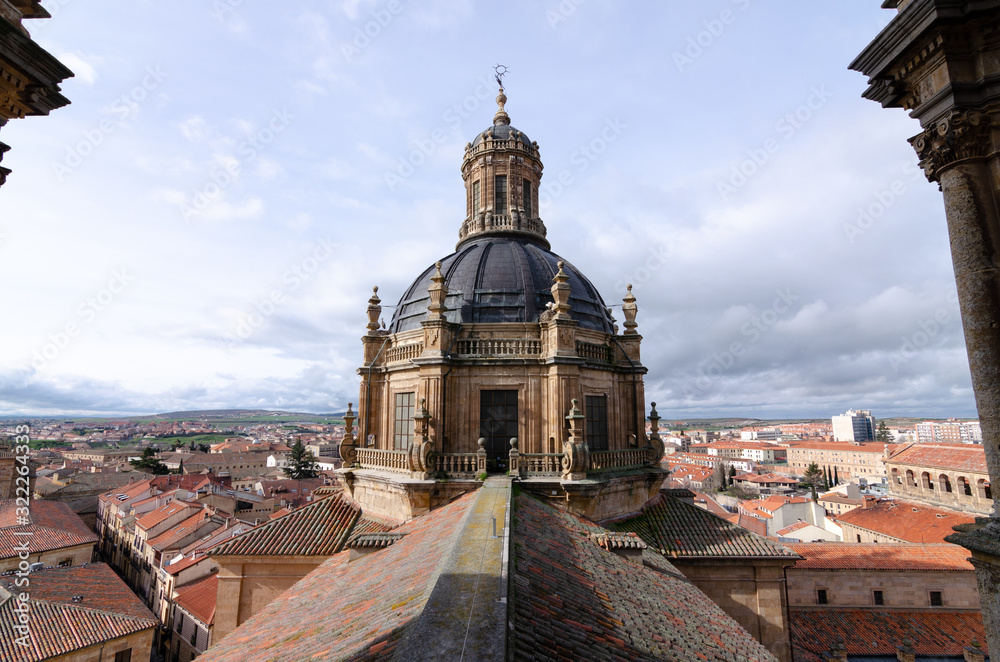 Dome of the Pontifical University of Salamanca. Tourist interest of Salamanca, Spain