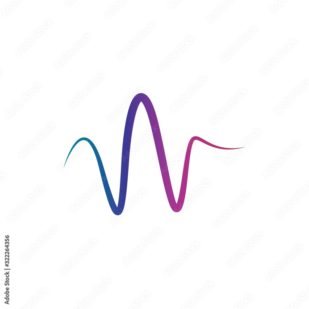 Sound waves vector illustration design template Sound waves vector illustration design template