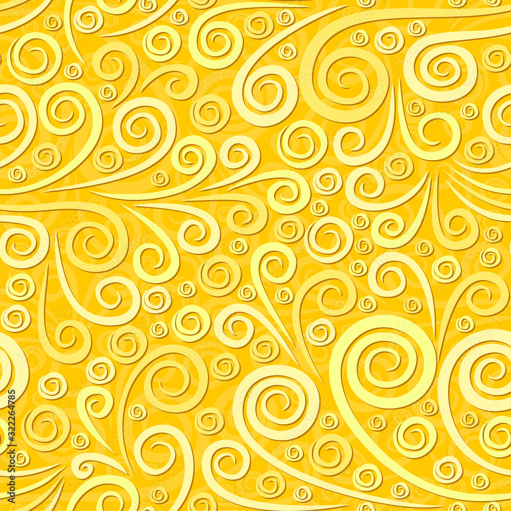 Fototapeta premium Seamless yellow background with pattern.