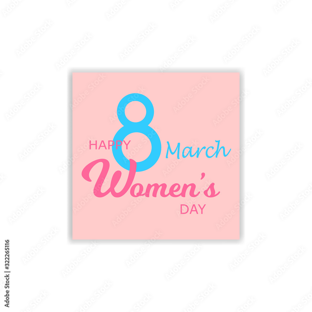 International Women's Day. Vector template with lettering design International Women's Day. Vector template with lettering design