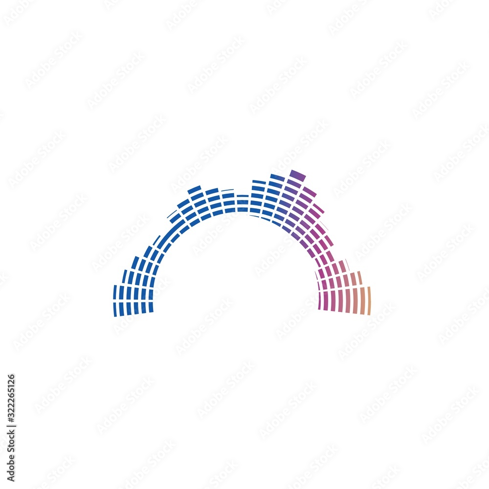 Sound waves vector illustration design template Sound waves vector illustration design template