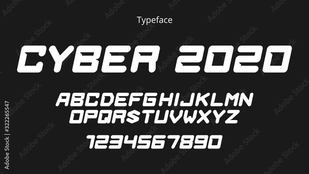 Futuristic font for headers, digital, Technology, Sport logo design. Vector Alphabet letters and numbers Futuristic font for headers, digital, Technology, Sport logo design. Vector Alphabet letters and numbers