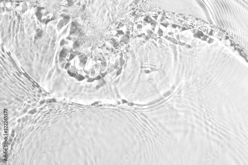 texture of splashing clean water on gray background