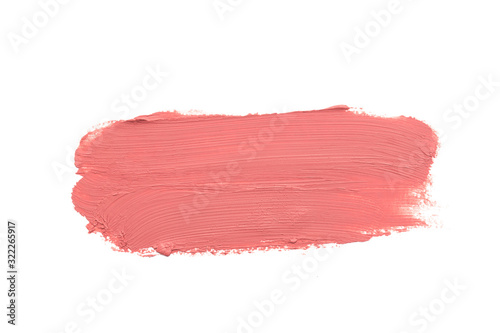 Obraz na plátně Lipstick smear smudge swatch isolated on white background - Image