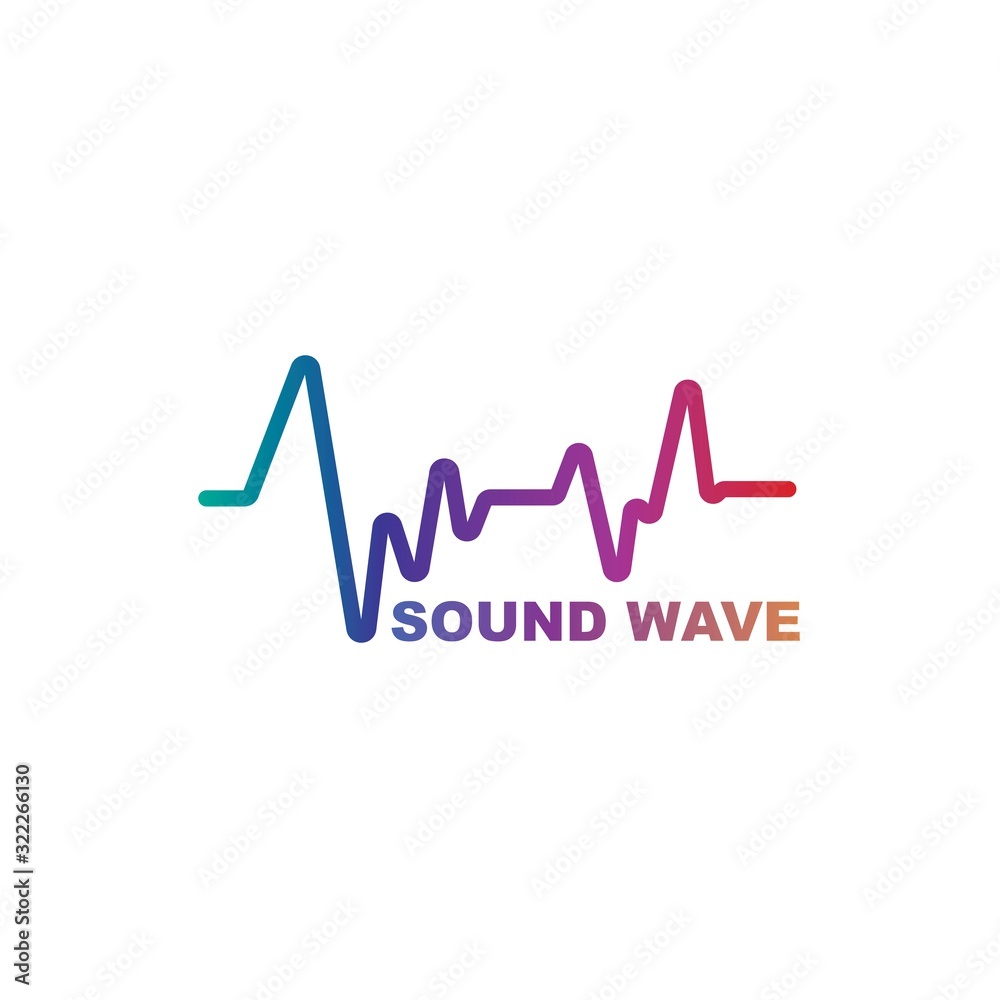 Sound waves vector illustration design template Sound waves vector illustration design template