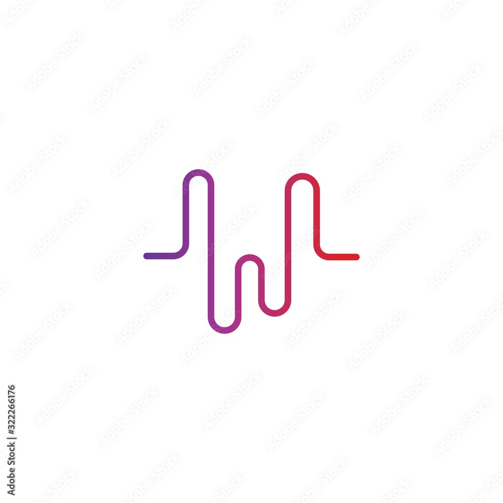 Sound waves vector illustration design template Sound waves vector illustration design template