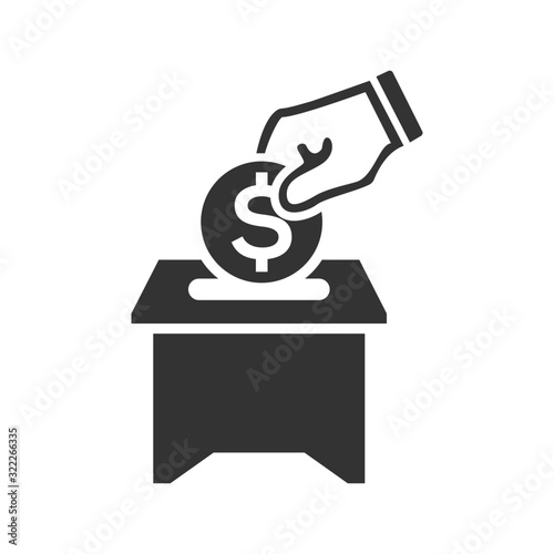 Money donation icon