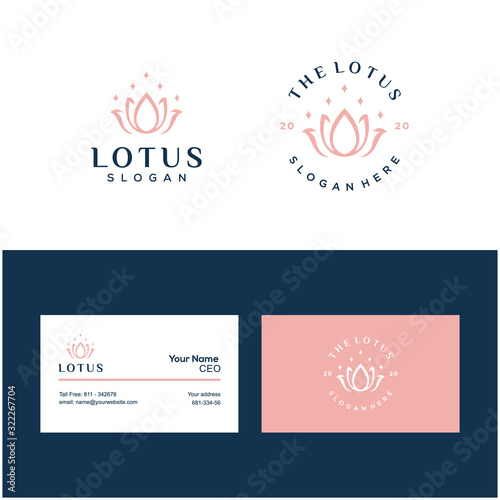 lotus flower vector logo design