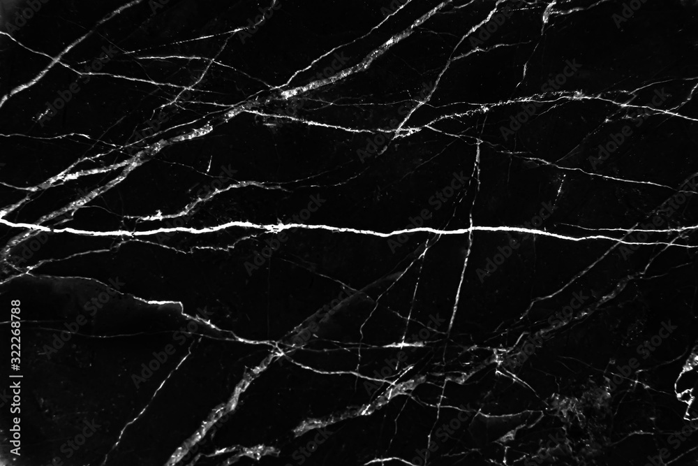 Dark black and white marble texture with vein seamless patterns abstract background