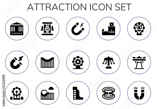 attraction icon set