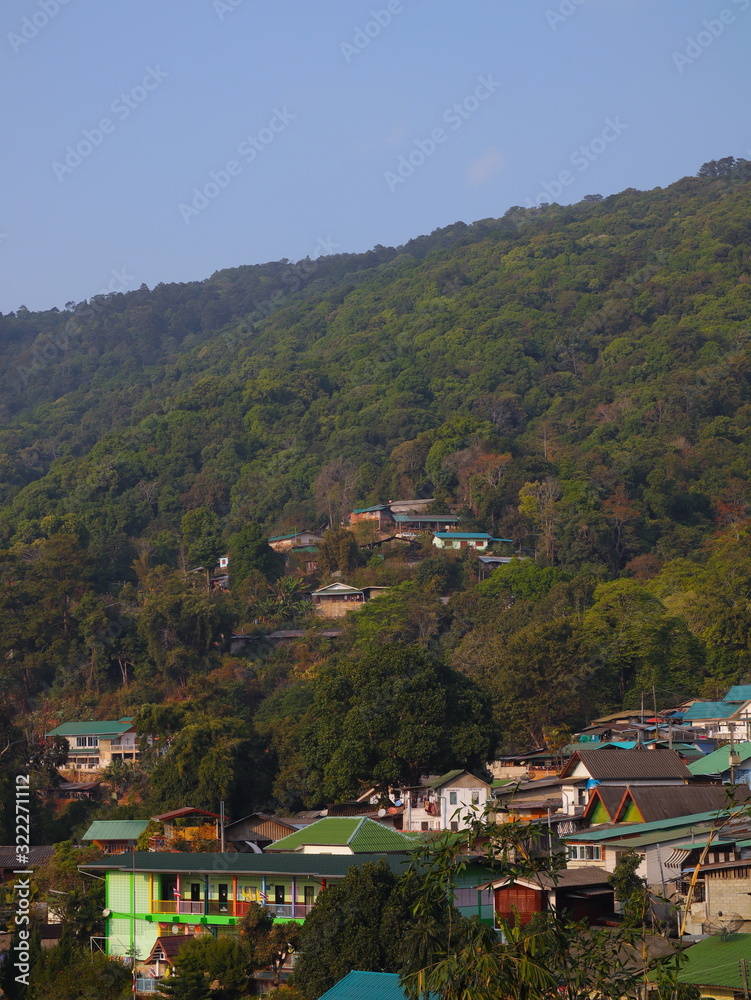 Doi Pui Hmong Village deep in the mountains of Chainmai Thailand