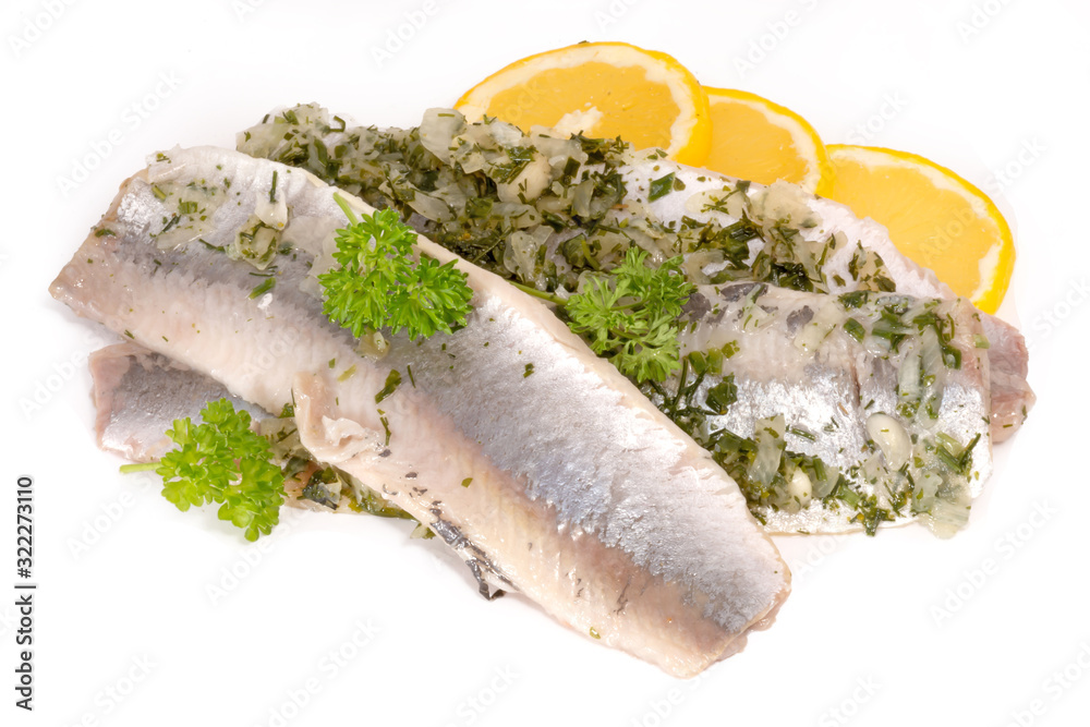 Matjesfilet mit Kräutern Stock Photo | Adobe Stock