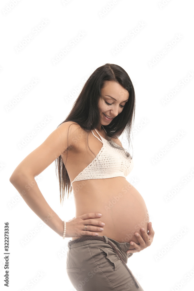 Pregnancy and maternity concept. pregnant woman