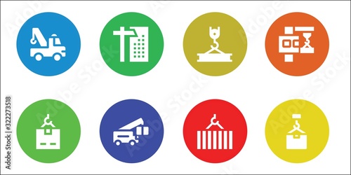 Modern Simple Set of gantry Vector filled Icons