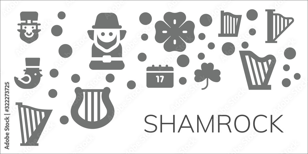 shamrock icon set