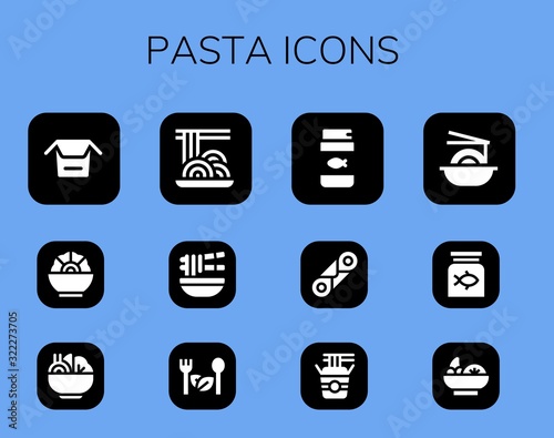 pasta icon set