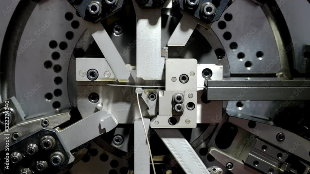 Close-up industrial machine process workpiece on to product on smart factory, industry 4.0 and technology Close-up industrial machine process workpiece on to product on smart factory, industry 4.0 and technology
