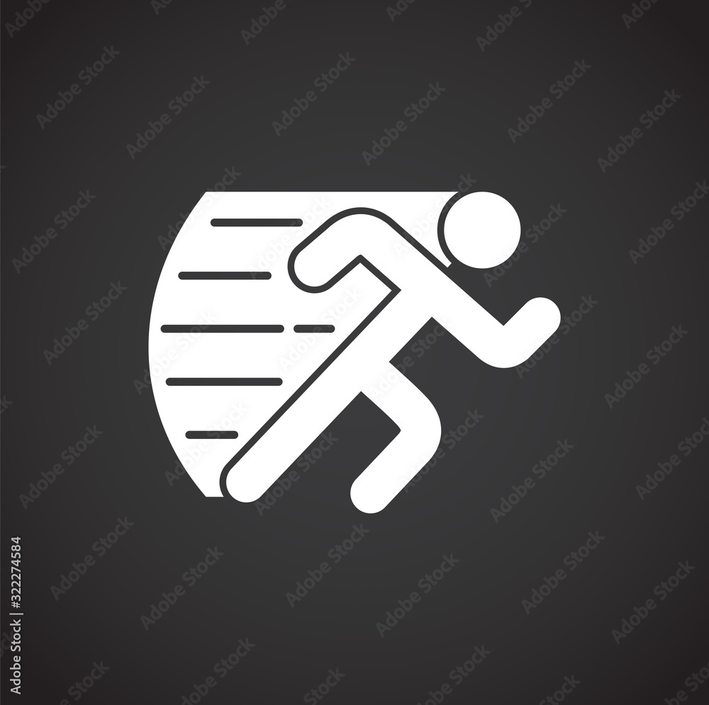 Running related icon on background for graphic and web design. Creative illustration concept symbol for web or mobile app Running related icon on background for graphic and web design. Creative illustration concept symbol for web or mobile app
