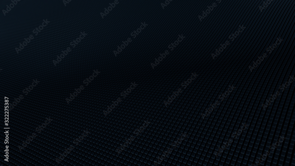 Abstract Black Cubic Waving Surface Futuristic Background Abstract Black Cubic Waving Surface Futuristic Background