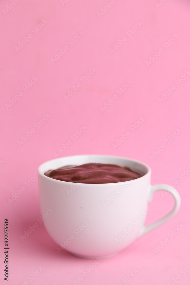 white cup of delicious chocolate white cup of delicious chocolate