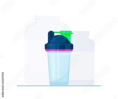 Stylish flat sport shaker vector illustration