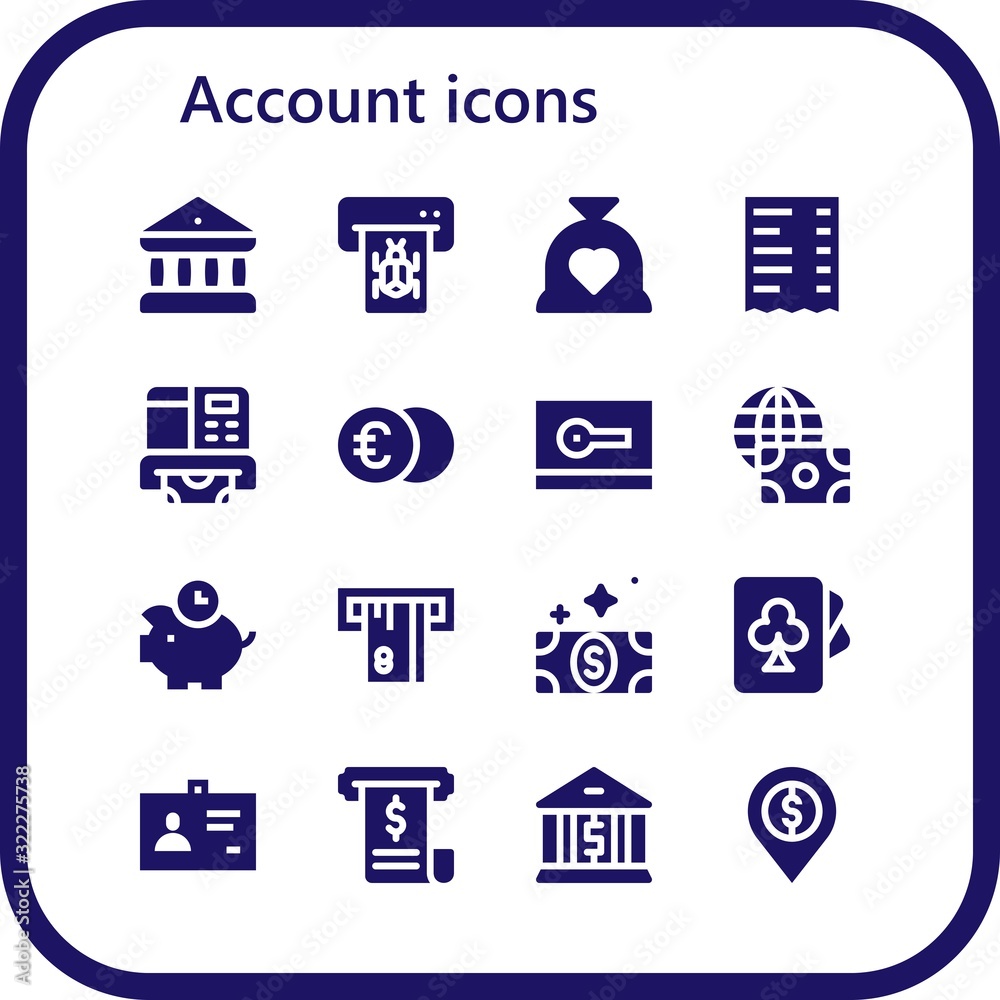 account icon set