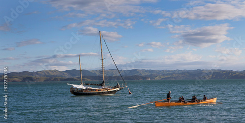 Te Rauamoa New Zealand coast and boats