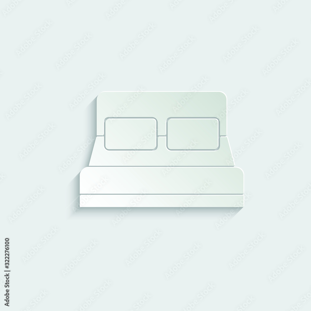 bed icon paper vector, rest icon bed icon paper vector, rest icon
