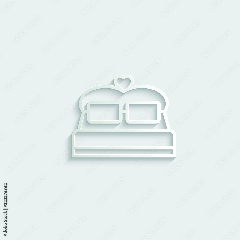 bed icon paper vector, rest icon bed icon paper vector, rest icon