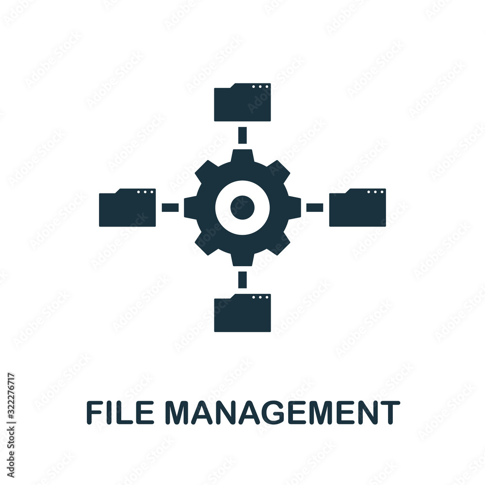 File Management icon. Simple element from data organization collection ...