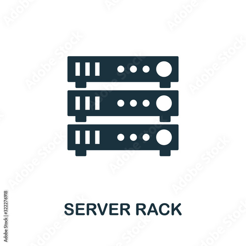Server Rack icon. Simple element from data organization collection. Filled Server Rack icon for templates, infographics and more